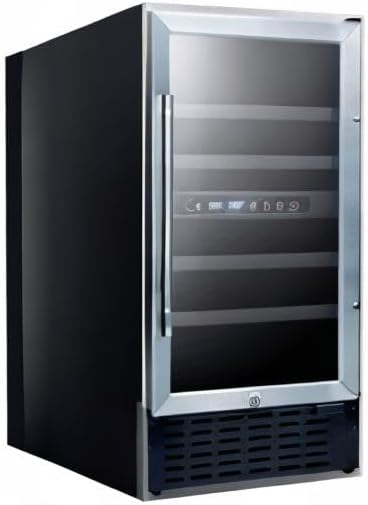 Summit 18” Wine Cellar, Stainless Steel- SWC182Z | 28 Bottle Capacity, Commercially Approved, 3.3 cu.ft.Capacity, Built-In