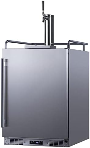 Summit 24" Outdoor Beer Kegerator, Stainless Steel - SBC683OS | 5.6 cu.ft Interior, Weatherproof, Complete tap kit, Included