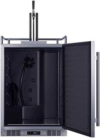 Summit 24" Outdoor Beer Kegerator, Stainless Steel - SBC683OS | 5.6 cu.ft Interior, Weatherproof, Complete tap kit, Included