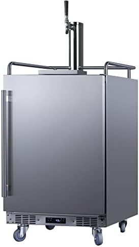 Summit 24" Outdoor Beer Kegerator, Stainless Steel - SBC683OS | 5.6 cu.ft Interior, Weatherproof, Complete tap kit, Included