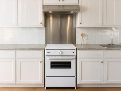 Summit 24" Wide Stainless Steel Backsplash | 24” Height Kitchen Backsplash, Dimensions 24.0" H x 24.0" W x 0.06" D, Made in the USA