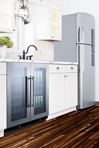 Summit 30” Wine Cellar/Beverage Center Combo, Stainless - SWBV3067B | 33 Bottle Capacity, 5.8 cu.ft. Capacity, Built-In Commercial Beverage Center, French Doors