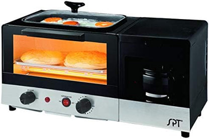 SPT BM-1120B: 3-in-1 Breakfast Maker, Stainless Steel & Black