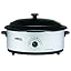 NESCO 4816‑14 Electric Roaster Oven for Everyday Home Cooking, White 6‑Quart Countertop Roaster with Porcelain Coated Steel Cookwell