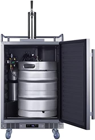 Summit 24" Outdoor Beer Kegerator, Stainless Steel - SBC683OS | 5.6 cu.ft Interior, Weatherproof, Complete tap kit, Included