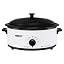 NESCO 4816‑14 Electric Roaster Oven for Everyday Home Cooking, White 6‑Quart Countertop Roaster with Porcelain Coated Steel Cookwell