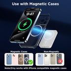 5000mAh Magnetic Power Bank for iPhone 12–17 Series, Works Best with MagSafe Case or No Case, Portable Wireless Charger fathersdaygift