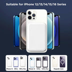 5000mAh Magnetic Power Bank for iPhone 12–17 Series, Works Best with MagSafe Case or No Case, Portable Wireless Charger fathersdaygift