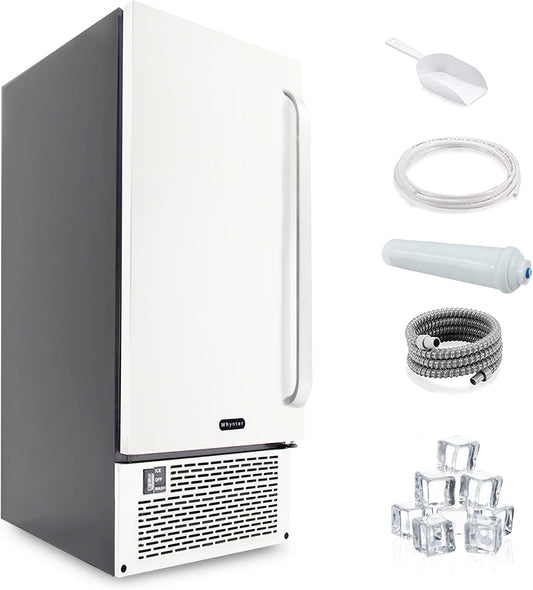 Whynter Built-in Ice Maker, 80 lb Per Day, Stainless Steel, UIM-502SS | Produces Clear Ice with Water Recirculation, NSF Inline Water Filter, Fresh Ice at Home for Everyday Use