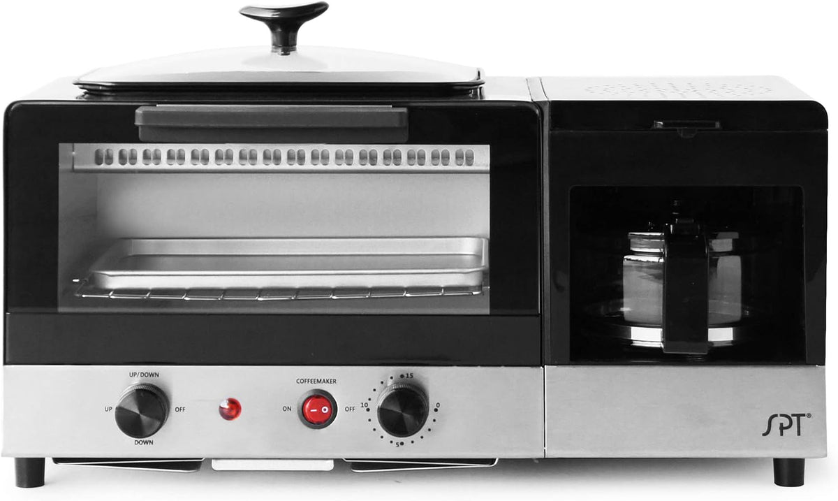 SPT BM-1120B: 3-in-1 Breakfast Maker, Stainless Steel & Black