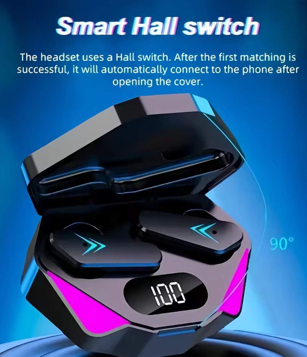 X15 TWS Wireless Bluetooth Headset LED Display Gamer Earbuds with Mic Wireless Headphones Noise Cancelling Bluetooth Earphones