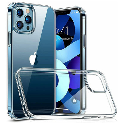 For iPhone 15 14 13 12 11 Pro Max Soft Silicone Clear Cover Shockproof Case lot