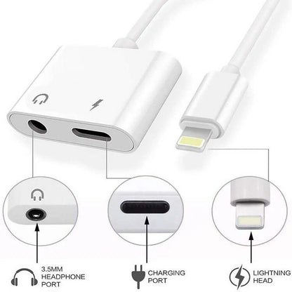 For iPhone 14 13 12 11 Pro to3.5mm AUX Headphone Jack Adapter Audio Splitter lot