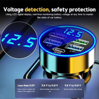5 USB Port Super Fast Car Charger Adapter for iPhone Samsung Android Phone LOT