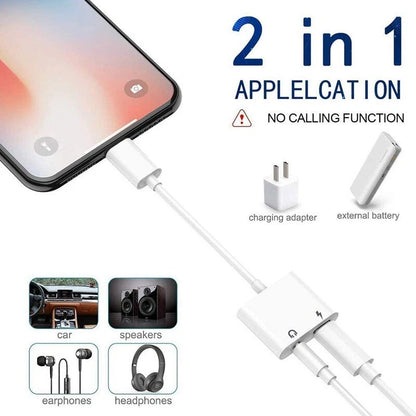 For iPhone 14 13 12 11 Pro to3.5mm AUX Headphone Jack Adapter Audio Splitter lot