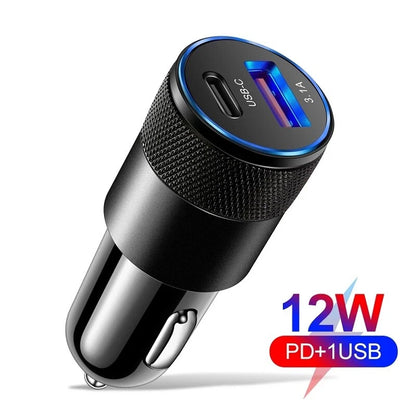 Dual USB PD Type-C Car Charger 30W Fast Adapter For iPhone 14 13 11 Pro Max lot