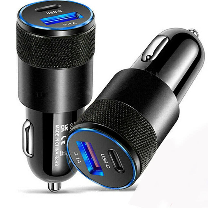 Dual USB PD Type-C Car Charger 30W Fast Adapter For iPhone 14 13 11 Pro Max lot