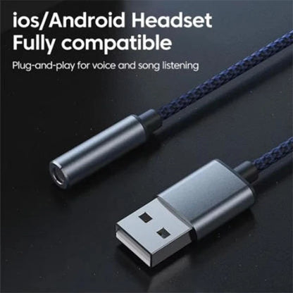 New USB Type A To 3.5mm AUX Female Audio Headphone Jack Cable Adapter Lot