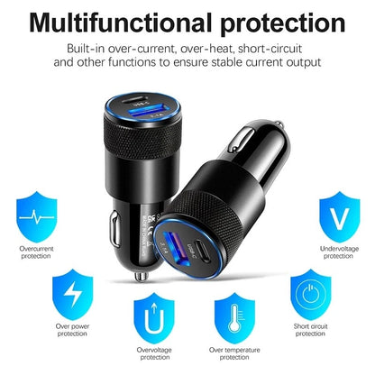 Dual USB PD Type-C Car Charger 30W Fast Adapter For iPhone 14 13 11 Pro Max lot