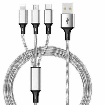 3in1 Fast USB Charging Cable Universal Multi Function CellPhone Charger Cord LOT
