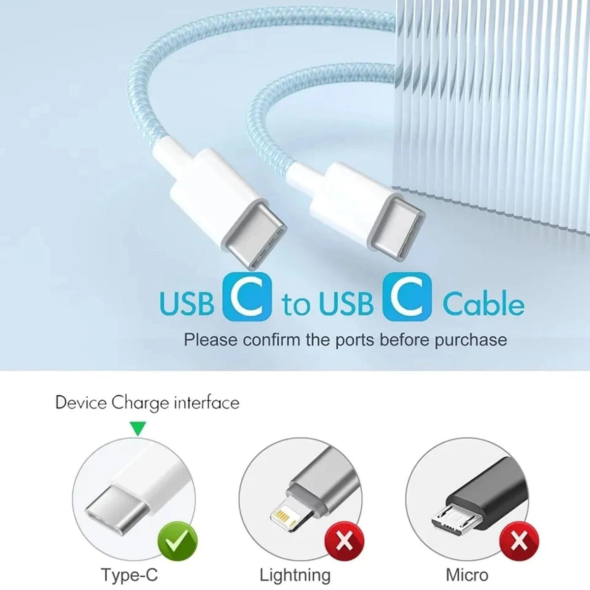 IPhone 16 15 Pro Max USB-C to USB-C Cable Fast Charger lot Type C Charging Cord