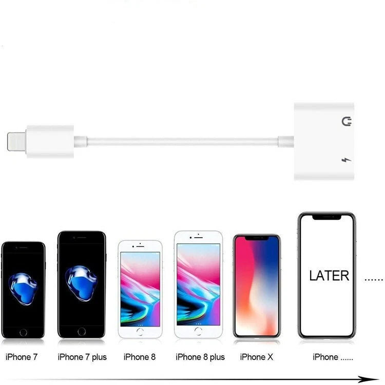For iPhone 14 13 12 11 Pro to3.5mm AUX Headphone Jack Adapter Audio Splitter lot