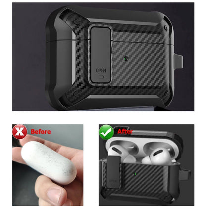 Protective Case For Apple AirPods 1/2/3 Pro Cover Keychain Clip Shockproof New