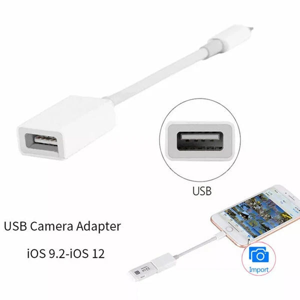 To Camera USB Female OTG Connector Adapter Cable For Apple iPhone iPad iPod lot
